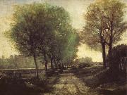 Alfred Sisley Lane near a Small Town china oil painting reproduction